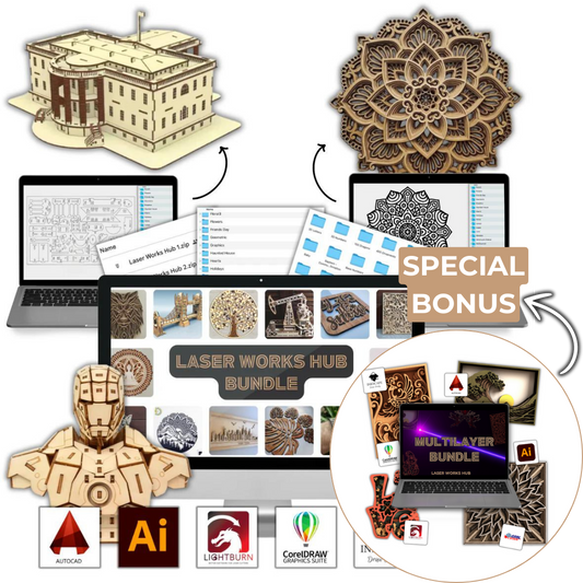 17k+ Files Bundle + Multilayer Bundle - Laser Works Hub