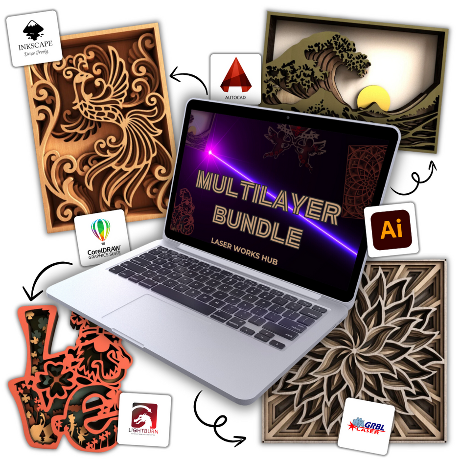 Laser Cut Bundles & DXF Files | Laser Engraving Patterns & Designs ...
