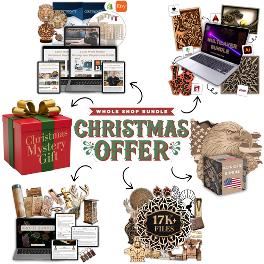 Whole Shop Bundle & Christmas Mystery Gift - Laser Works Hub